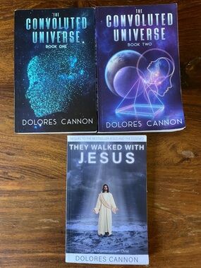3 Dolores Cannon softcover used books convoluted universe 1+2; walked w/ Jesus